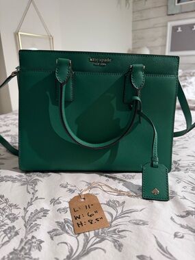 Kate Spade Saffiano Leather Top Handle Crossbody Satchel - Green